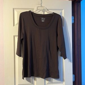 Venezia Women's Brown Top 3/4 Sleeve 18/20